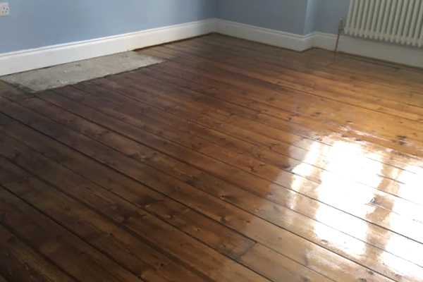 stained and varnished floor